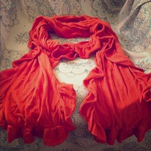 Ruffle wrap around scarf